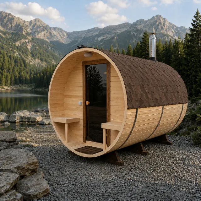 Sauna beczka 240 cm