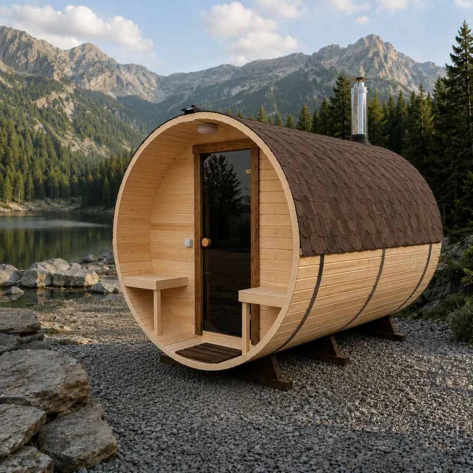 Sauna beczka 240 cm — bez pieca